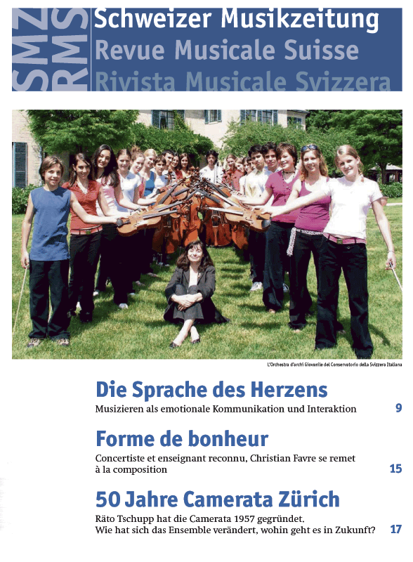 Schweizer Musikzeitung Schweizer Musikzeitung